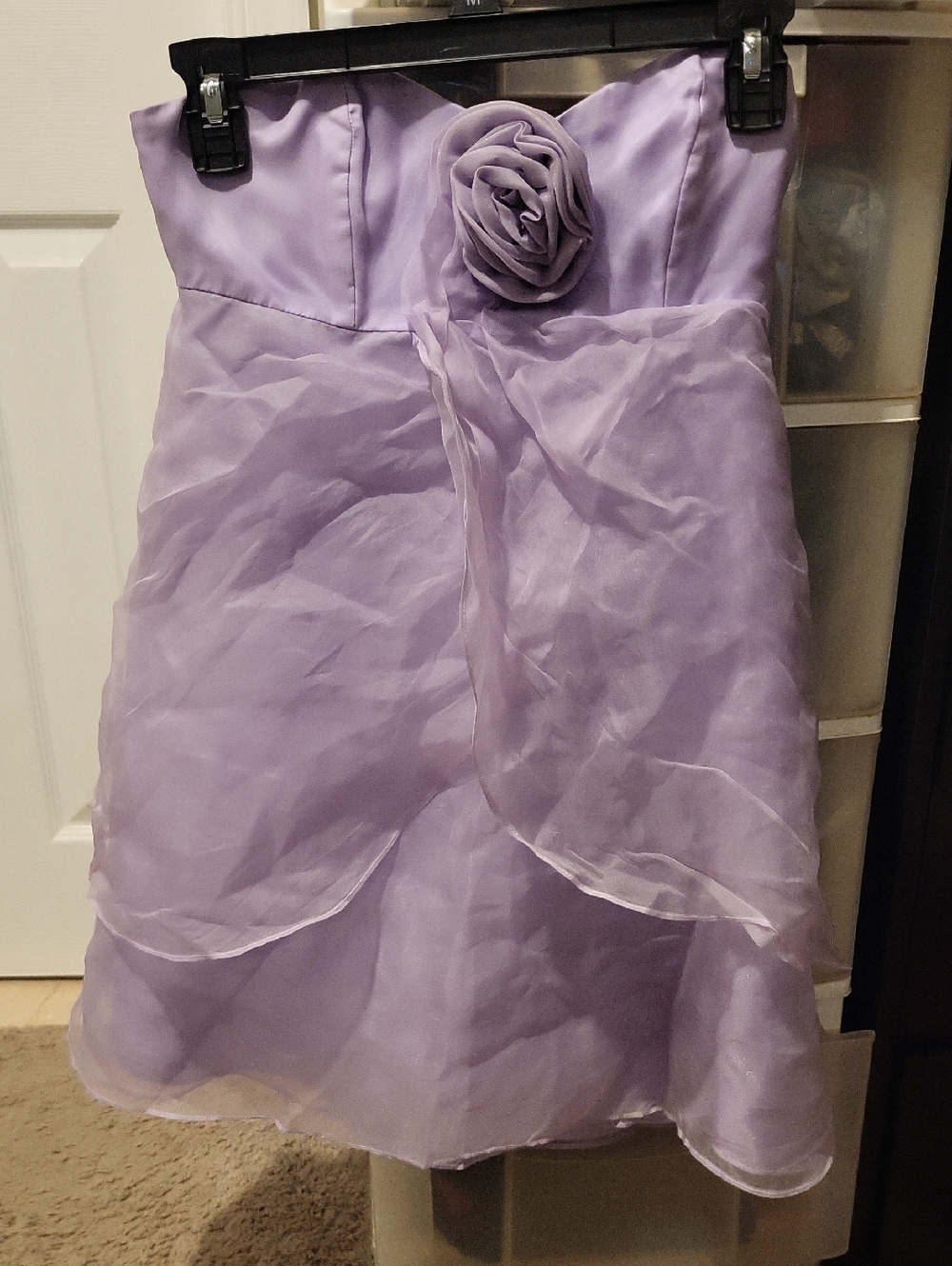 Forever 21 Lilac Organza Flower Party Dress